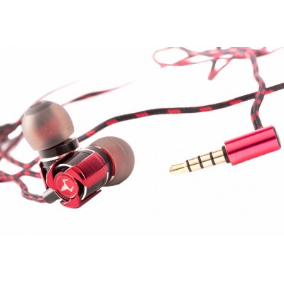 Headset itek Taurus IE100 Cablato In-ear Gaming Nero Rosso