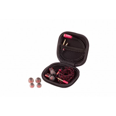 Headset itek Taurus IE100 Cablato In-ear Gaming Nero Rosso