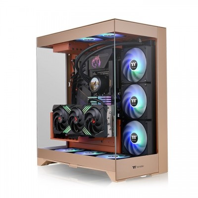 Case CTE E550 TG Midi Tower Vetro Temperato Arancione