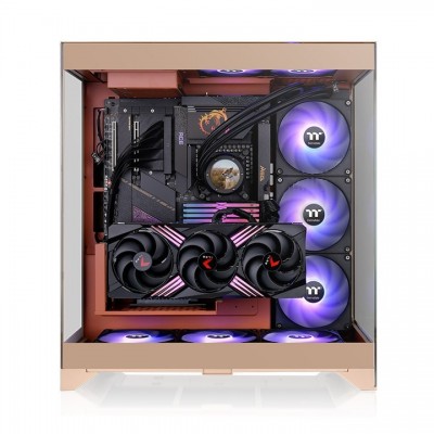 Case CTE E550 TG Midi Tower Vetro Temperato Arancione