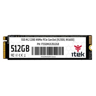 SSD ITEK 512GB M.2 2280 NVMe PCIe Gen3x4