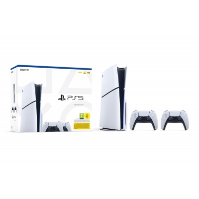 Console Sony PS5 Playstation 5 1tb Slim CON LETTORE OTTICO + 2 controller DUALSENSE