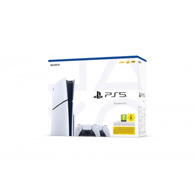 Console Sony PS5 Playstation 5 1tb Slim CON LETTORE OTTICO + 2 controller DUALSENSE