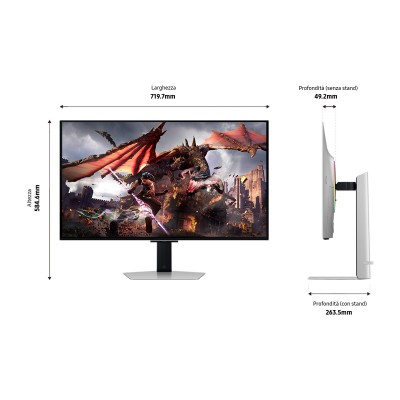 Monitor Samsung Odyssey OLED G8 G80SD 32" 240Hz FreeSync Premium Pro OLED DP 2xHDMI