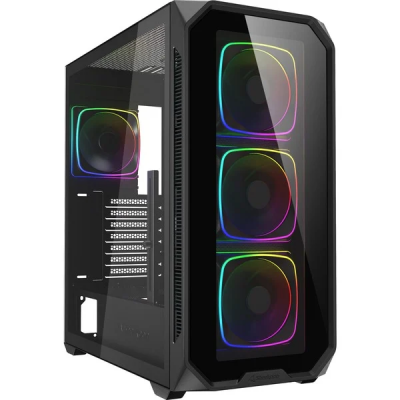 Case SHARKOON AK5G RGB Midi Tower ATX Vetro Temperato Nero