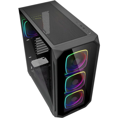 Case SHARKOON AK5G RGB Midi Tower ATX Vetro Temperato Nero