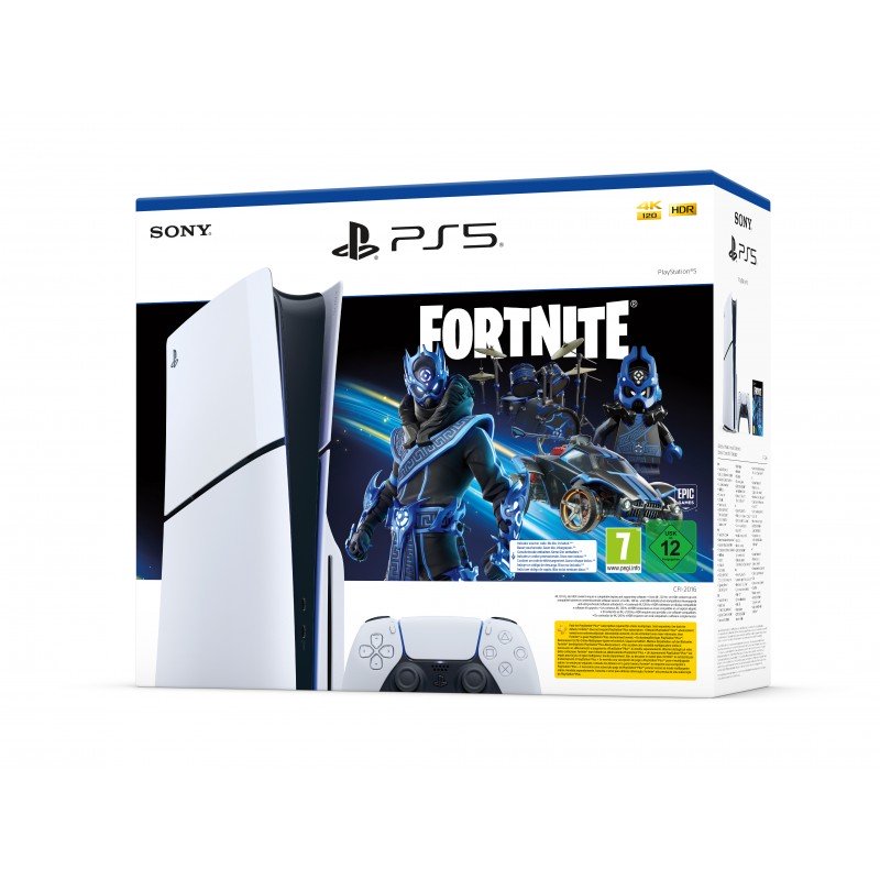 Console Sony PS5 Playstation 5 1tb Slim CON LETTORE OTTICO + VOUCHER FORTNITE COBALT IT