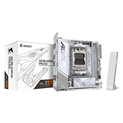 Scheda Madre Gigabyte X870I AORUS Pro ICE AM5 Mini-ITX DDR5 Bianco