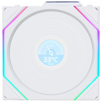 Ventole Lian Li UNI FAN TL Wireless LCD Lama Inversa 120mm ARGB PWM Bianco