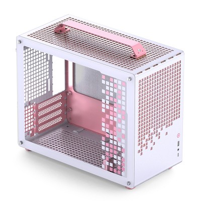 Case JonsPlus MATX Z20 Mini Tower Bianco Rosa