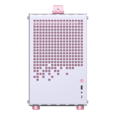 Case JonsPlus MATX Z20 Mini Tower Bianco Rosa