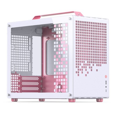 Case JonsPlus MATX Z20 Mini Tower Bianco Rosa