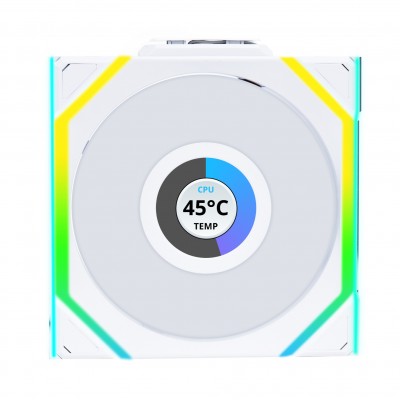 Ventola Lian Li UNI FAN SL Ventola LCD Wireless ARGB PWM 120mm Bianco