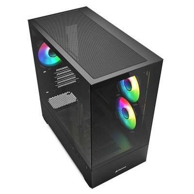 Case MK6 RGB Black mATX Vetro Temperato Nero - SPEDIZIONE IMMEDIATA