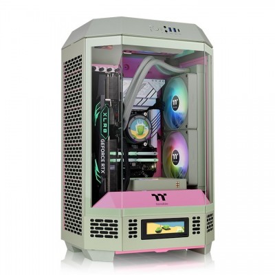 Case Thermaltake The Tower 300 Mini Tower Verde Chiaro Rosa