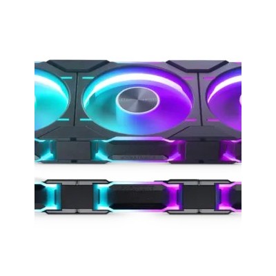 Ventola Phanteks D30 PWM Reverse Airflow D-RGB 120mm Kit da 3 Nero