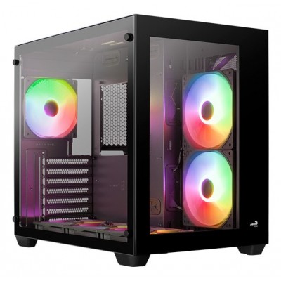 Case Aerocool Dryft-BK-v2 Midi-Tower FRGB Vetro Temperato Nero