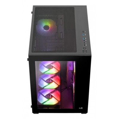 Case Aerocool Dryft-BK-v2 Midi-Tower FRGB Vetro Temperato Nero