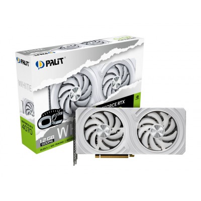 Scheda video Palit GeForce RTX 4070 12GB Dual OC WHITE GDDR6