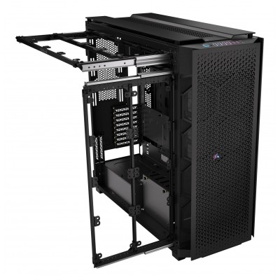 iCUE LINK 9000D Airflow  (schwarz, Tempered Glass)