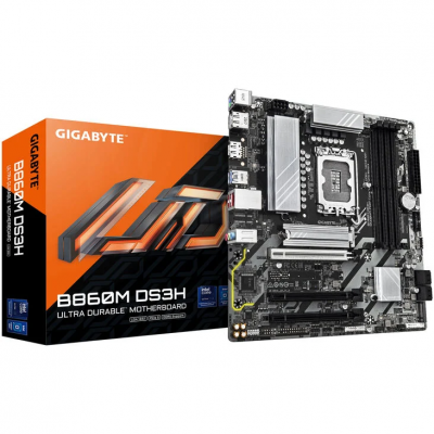 Scheda Madre GIGABYTE B860M DS3H LGA 1851 Micro-ATX DDR5 Nero