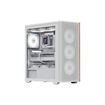 Case Aerocool D501A-G-WT-v2 Midi Tower Bianco/Legno