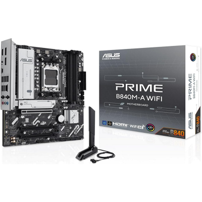 Scheda Madre Asus PRIME B840M-A WiFi AM5 DDR5 ATX Bianco