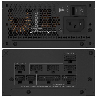 Alimentatore Corsair SF Series SF850 SFX  80PLUS Platinum ATX 3.1 PCIe 5.1 850W Nero