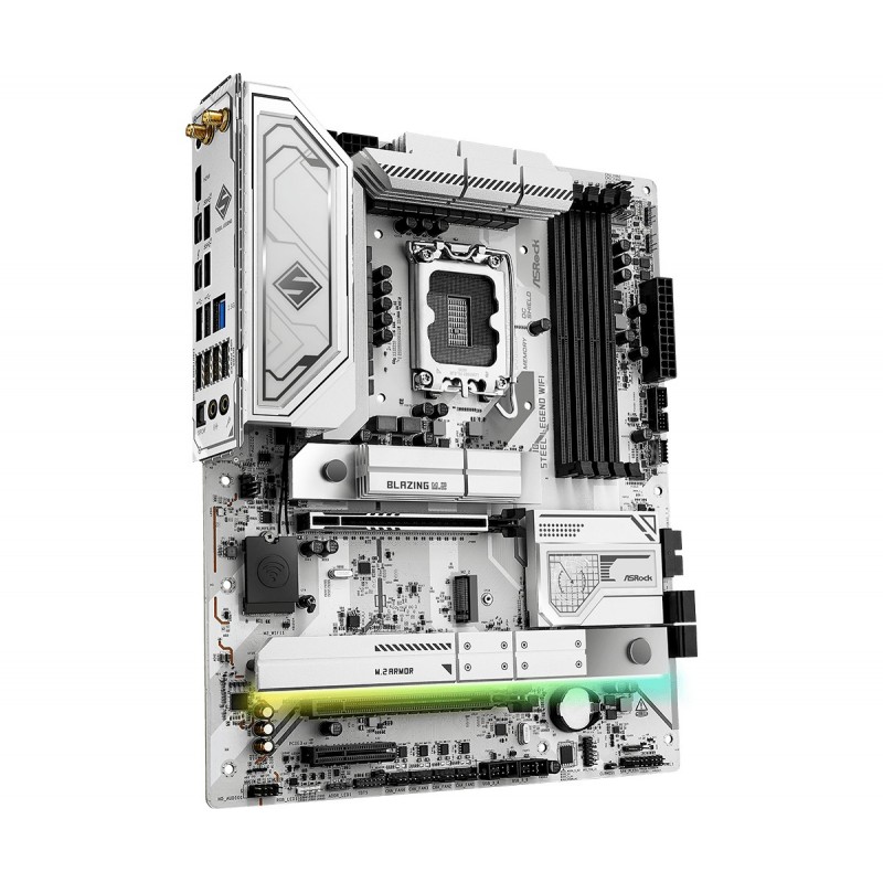 Scheda Madre ASRock Z890 Steel Legend WiFi LGA1851ATX DDR5 Bianco