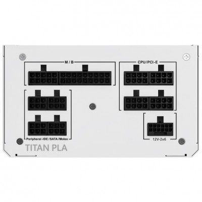 Alimentatore Montech Titan PLA 80PLUS Platinum Cybenetics Modulare PCIe 5.1 750W Bianco