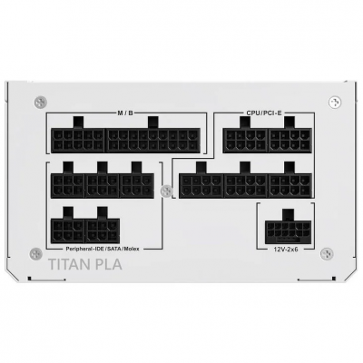 Alimentatore Montech Titan PLA 80PLUS Platinum Cybenetics Modulare PCIe 5.1 1200WBianco