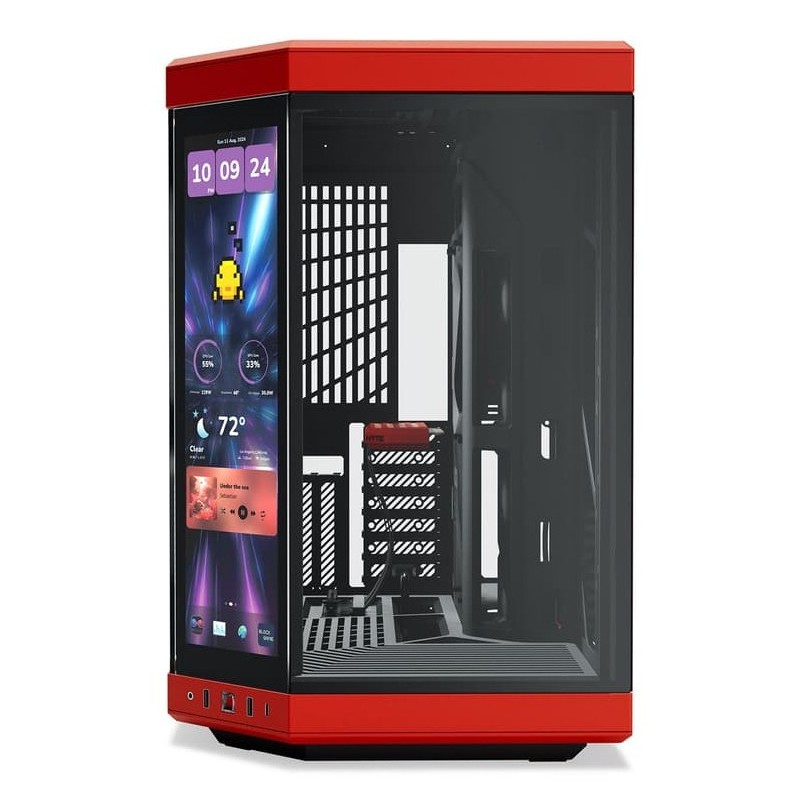 Case Hyte Y70 Touch Infinite Midi Tower Vetro Temperato Rosso Nero