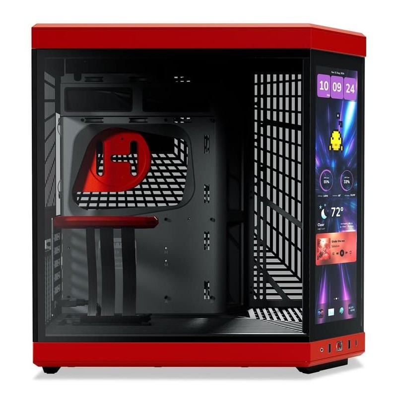 Case Hyte Y70 Touch Infinite Midi Tower Vetro Temperato Rosso Nero