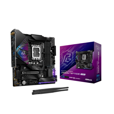 Scheda Madre ASRock Z890M RIPTIDE Phantom Gaming WiFi LGA1851 Micro-ATX DDR5 Nero