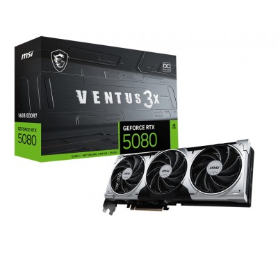 Scheda Video MSI Nvidia GeForce RTX 5080 Ventus 3X OC Plus Nero 16GB GDDR7