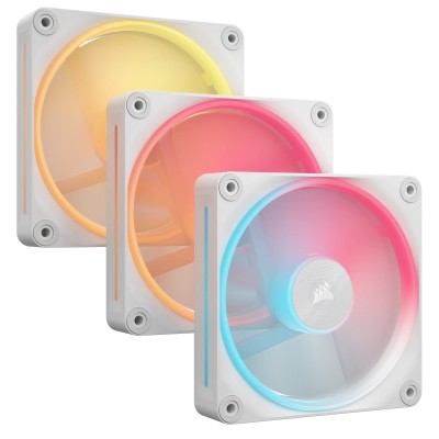 Ventole Corsair iCUE Link LX120-R PWM 120mm RGB Kit Da 3 Bianco