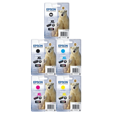 Multipack Epson nero / Nero (Foto) / ciano / magenta / giallo T262/3 MCVP 26 XL 3000 Pagine