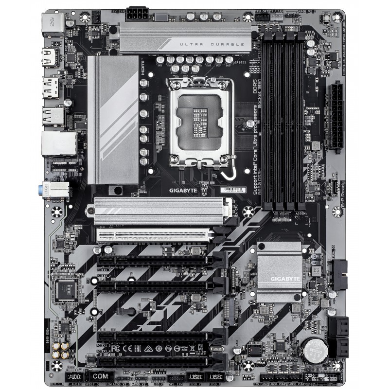 Scheda Madre GIGABYTE B860 DS3H Mainboard, Sockel LGA 1851, Intel B860, ATX, DDR5