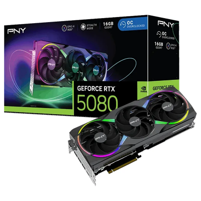 Scheda Video PNY NVIDIA GeForce RTX 5080 ARGB Gaming Overclocked Triple 16 GB GDDR7 Scheda Video PNY NVIDIA GeForce RTX 5080 ARGB Gaming Overclocked Triple 16 GB GDDR7