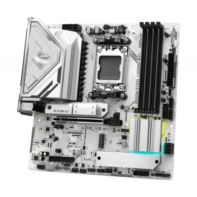 Scheda Madre ASROCK B850M Steel Legend WiFi Socket AM5 DDR5 Micro ATX Bianco