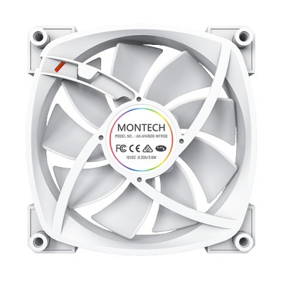 Ventola Montech AX140 PWM ARGB 140 mm Bianco