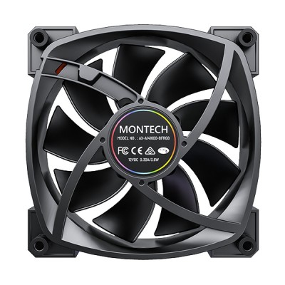 Ventola Montech RX140 PWM ARGB Reverse 140 mm Nero