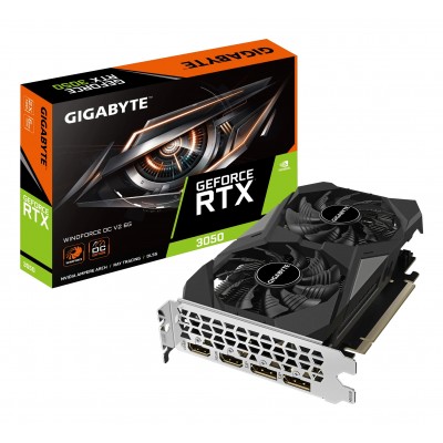 Scheda Video Gigabyte Nvidia GeForce RTX 3050 Windforce OC V2 6GB GDDR6 Nero