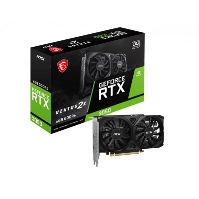 Scheda Video MSI Nvidia GeForce RTX 3050 Ventus 2X E OC 6GB GDDR6 Nero