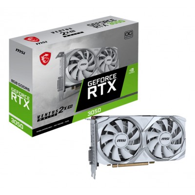 Scheda Video MSI Nvidia GeForce RTX 3050 Ventus 2X XS OC Bianco 8GB GDDR6