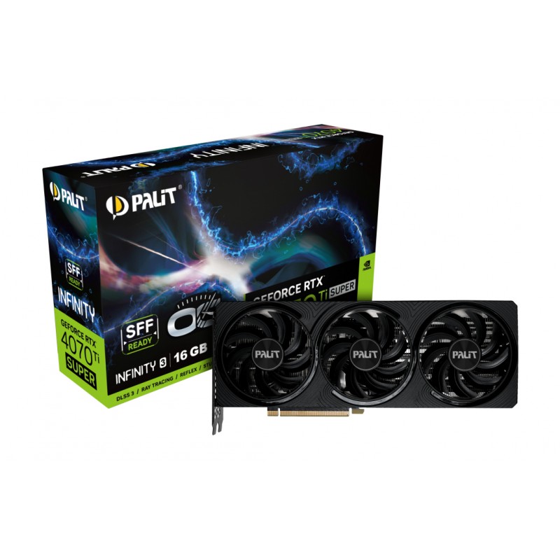 Scheda Video Palit Nvidia GeForce RTX 4070 Ti Super Infinity 3 OC 16GB GDDR6X Nero