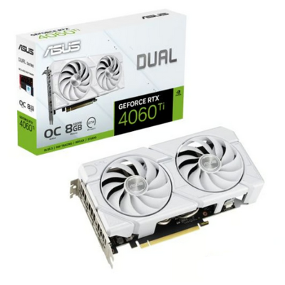 Scheda Video Asus Nvidia GeForce RTX 4060TI  DUAL EVO OC 8GB GDDR6 Bianco