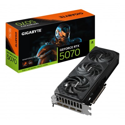 Scheda Video Gigabyte Nvidia GeForce RTX 5070 Windforce OC SFF 12G 12GB GDDR7 Nero Scheda Video Gigabyte Nvidia GeForce RTX 5070 Windforce OC SFF 12G 12GB GDDR7 Nero