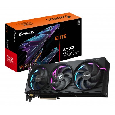 Scheda Video AMD Gigabyte Aorus Radeon RX 9070 XT Elite 16GB GDDR6 Nero Scheda Video AMD Gigabyte Aorus Radeon RX 9070 XT Elite 16GB GDDR6 Nero