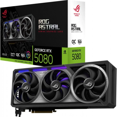 Scheda Video ASUS ROG Astral Nvidia GeForce RTX 5080 OC Edition 16GB GDDR7 Nero